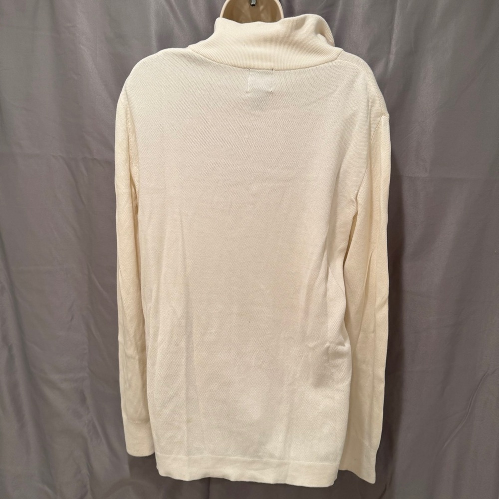 H&M Men's Zip-Up Sweater in Cream - Picture 4 of 5